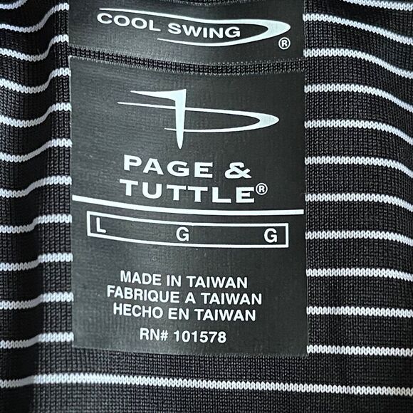 page & tuttle striped golf polo shirt - Picture 8 of 8